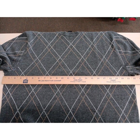 Fairclough & Co. Sweater Men Medium Gray Crewneck Silk/Cotton/Cashmere EUC - Picture 5 of 6